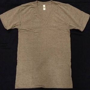 NWOT XS tri-blend v-neck in heather grey